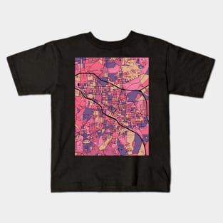 Durham Map Pattern in Purple & Pink Kids T-Shirt